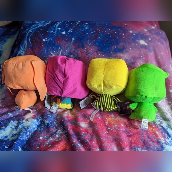 Set of 4 8" Disney Funko Nightmare Before Christmas Neon Blacklight Plushies - Picture 2 of 13